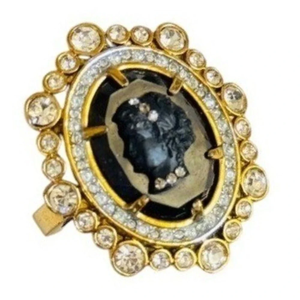 VTG Juicy Couture Cameo Cocktail Ring Marie Antoinette Victorian Y2K Statement‎